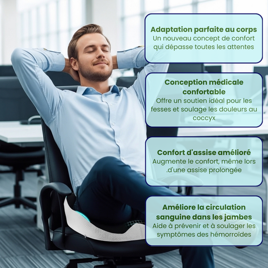 Coussin Ergonomique Premium : Adieu Sciatique et Douleurs Lombaires